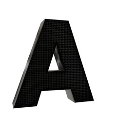 black font letter A