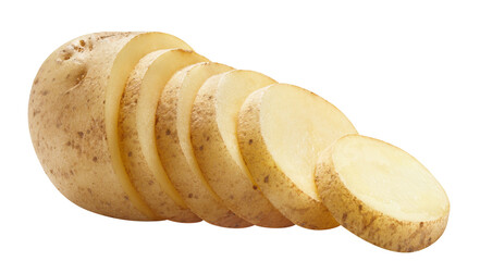 Sliced potato cut out