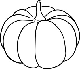 Illustration of a pumpkin in a hand drawn style.