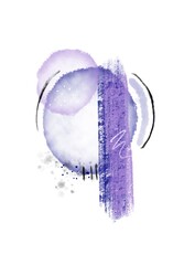 Watercolor abstract background White lila Illustration