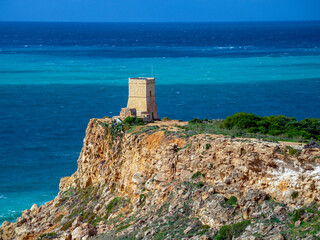 Fototapeta na wymiar Golden Bay beach, Maltese islands
