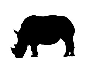 Rhinoceros silhouette isolated