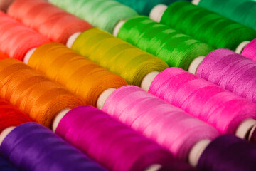 Reels of colored cotton example