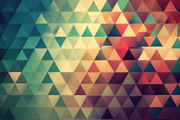 Abstract Triangle TIles Background in Cool and Warm Colors for Wallpaper, Banners, Packaging - Generative AI