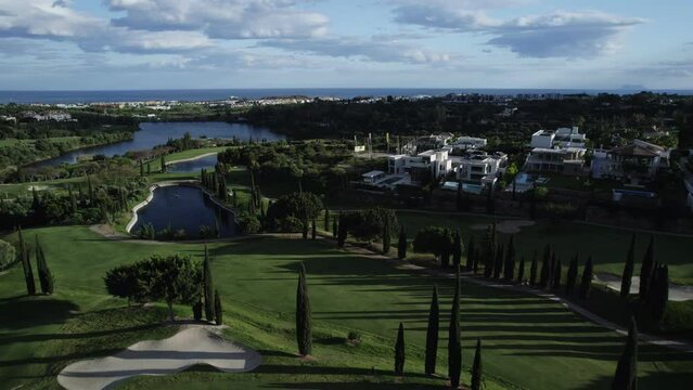 golf course in Spain next to luxury villas