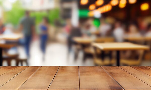 The restaurant blurred background, generative AI