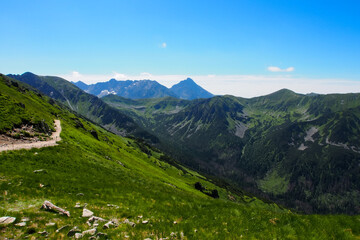 Fototapeta na wymiar Polish nature and natural scenery, mountains and high Tatras