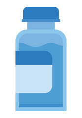blue medicine bottle