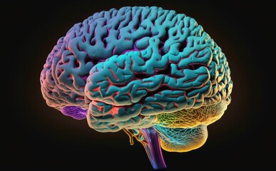 colorful brain splash Brainstorm and inspire concept, Creativity concept with the human brain exploding in colors,
