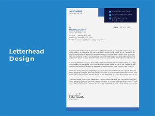 Minimalist Style Letterhead Template for your Business. Letterhead Design for your Business or Project.