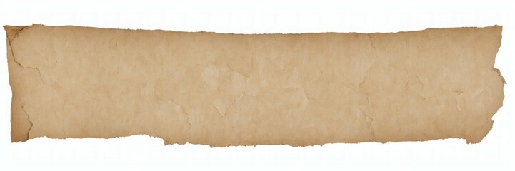 Horizontal paper scroll or parchment manuscript. Vintage concept. AI generated, human enhanced