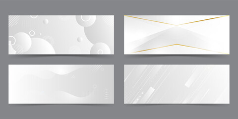 background banners. full color, gray gradation, collection set