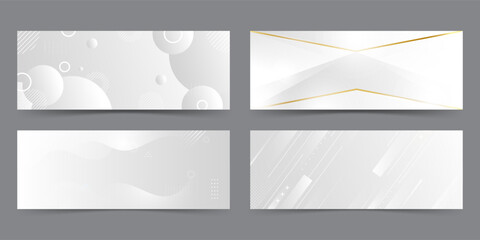 Fototapeta premium background banners. full color, gray gradation, collection set