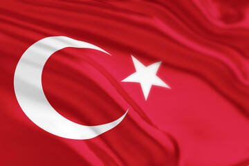 Flag of Turkey. High Resolution format (PNG).