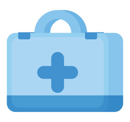 blue first aid kit