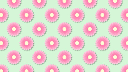 pattern with pink flowers