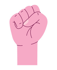 pink fist illustration