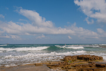 Fishing at sea in good weather