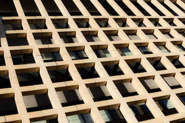 building in the city with geometric shapes
