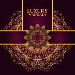 Luxury Ornamental Islamic Mandala Background Design Template