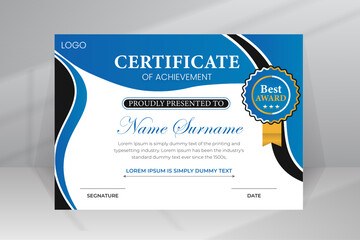 Fototapeta premium Modern Design Certificate Template