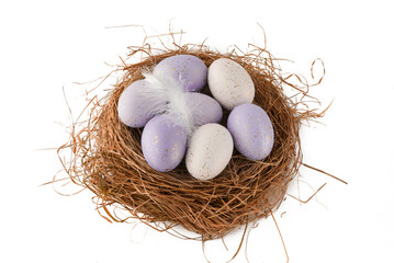 Image of colorful Easter eggs on background