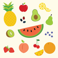 Set of Fruits