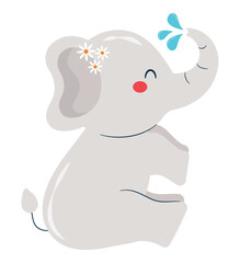 happy elephant thailand