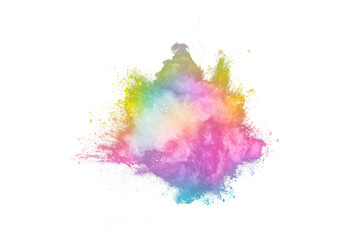 Fototapeta na wymiar abstract powder splatted background. Colorful powder explosion