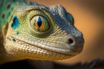 Fototapeta premium illustration,deep looking lizard, generative ai