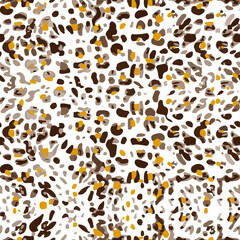 Seamless illustration leopard texture, leopard skin.