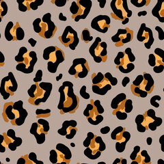 Seamless illustration leopard texture, leopard skin.