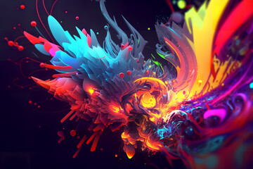 Colorful neon abstract