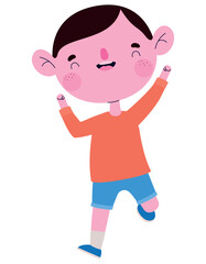 happy boy illustration