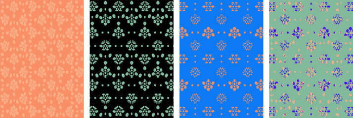 set of vertical abstract colorful backgrounds with pattern, set of vertical artistic cover designs, ideal for books, brochures, planners and notebooks, vertical layout design in abstract style