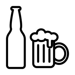 Beer icon . Fit for represents enjoyment, relaxation, socializing, and celebration with friends and family