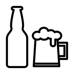 Beer icon . Fit for represents enjoyment, relaxation, socializing, and celebration with friends and family