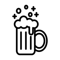 Beer icon . Fit for represents enjoyment, relaxation, socializing, and celebration with friends and family