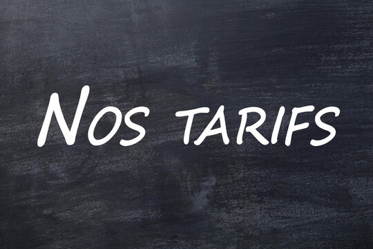 Nos tarifs tableau
