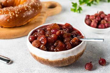 gooseberry jam. Organic marmalade. Berry jam. Berry confiture