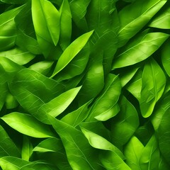 Background of green leaves - generative ai