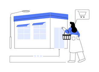 Isolated store abstract concept vector illustration.