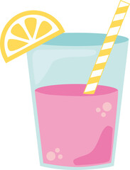 pink lemonade clipart, party pink lemonade - obrazy, fototapety, plakaty