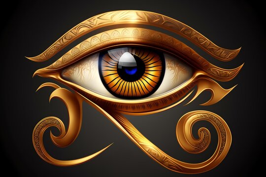 The eye of Ra graphical illustration, Generative AI 