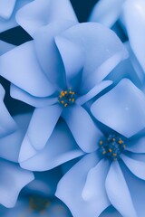 Close-up shot of blue flower petals - generative ai