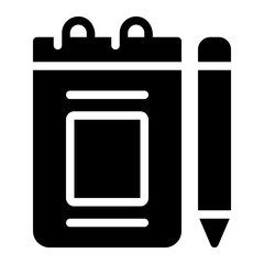notepad glyph icon