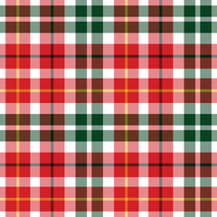 Christmas Holiday Tartan Seamless Pattern - Repeating pattern design of tartan in a festive plaid theme