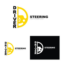 Car Steering Logo, Driver Vector, Transport Vehicle Design, Repair, Maintenance, Car Garage
