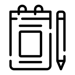 notepad line icon