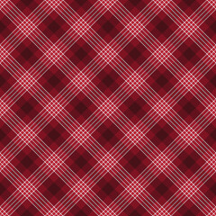 Red Plaid Seamless Pattern - Colorful and bright plaid repeating pattern design
